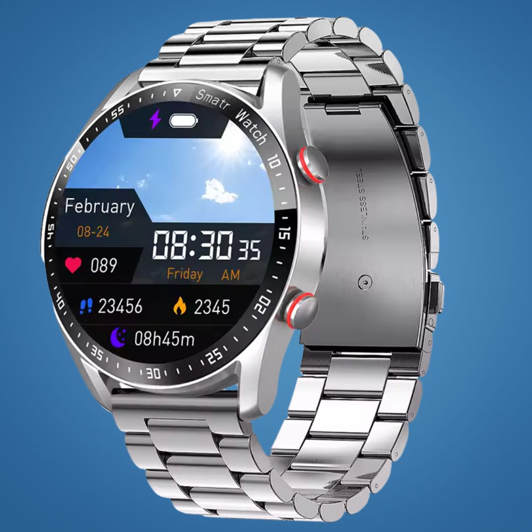FitTrack | Nicht-invasive Fitness-Smartwatch - Verfolgt körperliche Aktivität - Herzfrequenz - Schlaf - Training - GPS-Benachrichtigungen - Wasserfest Karnz