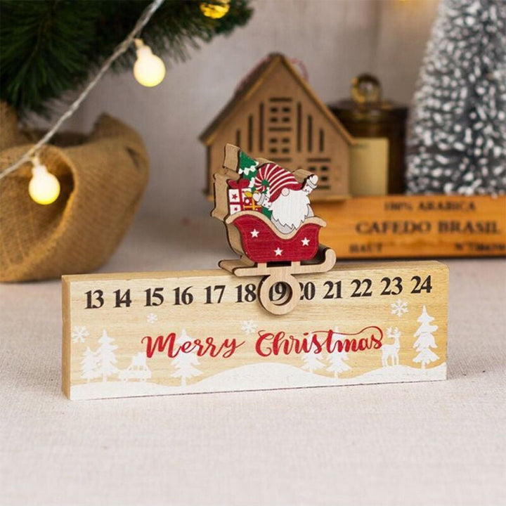 Frohe Weihnachten Holz Mobile Weihnachtsmann Kalender Ornament | Karnz