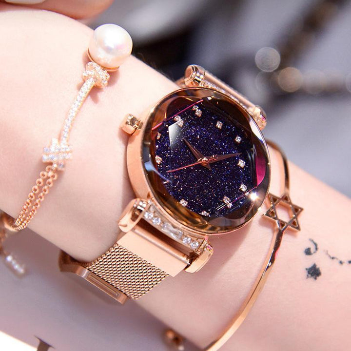 Wasserdichte Sternenhimmel Mädchen Armbanduhr | Karnz