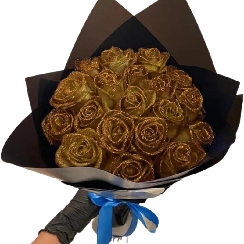 LumiPetal Glitter-Rosen – Dekorative Karnzumen für Party und Geschenk | Karnz