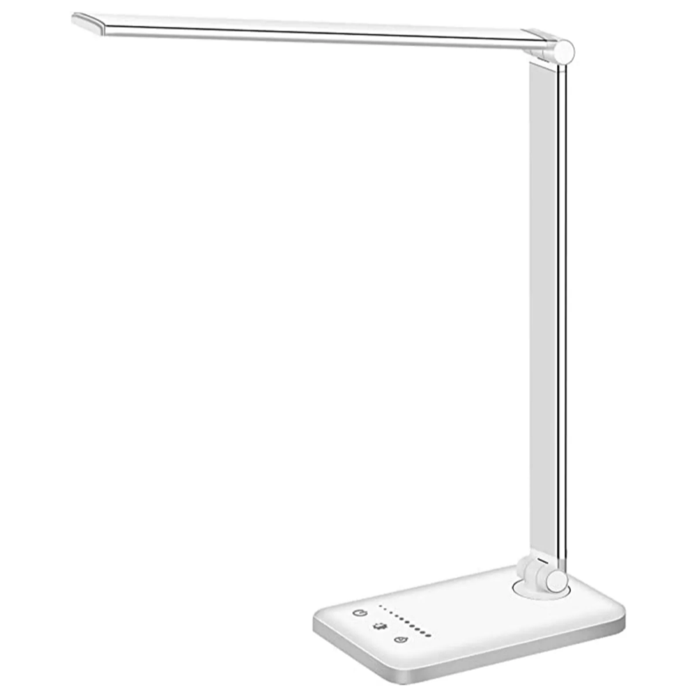 LED-Tae-Lampe mit USB-Ladeanschluss – 5 Lichteinstellungen und Dimmae-Helligkeitsregelung für Schreibtisch und Leselampe