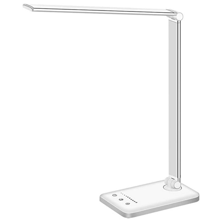 LED-Tae-Lampe mit USB-Ladeanschluss – 5 Lichteinstellungen und Dimmae-Helligkeitsregelung für Schreibtisch und Leselampe