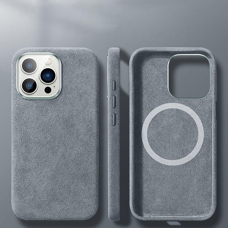 Italienisches Alcantara-Magnetcase für Iphone