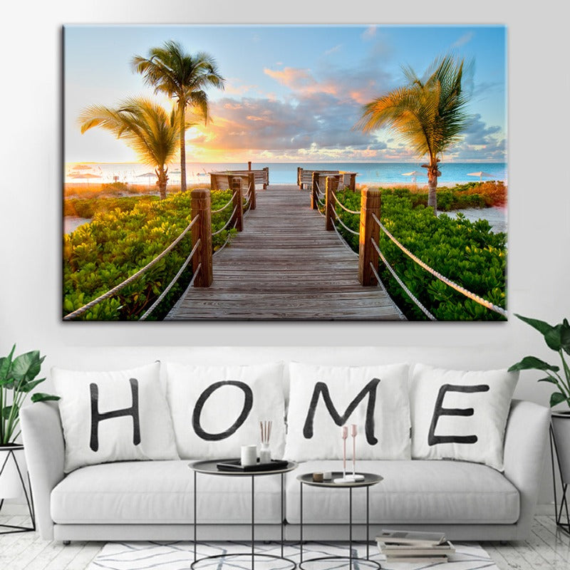 Strandurlaub - Leinwand Wandkunst Gemälde