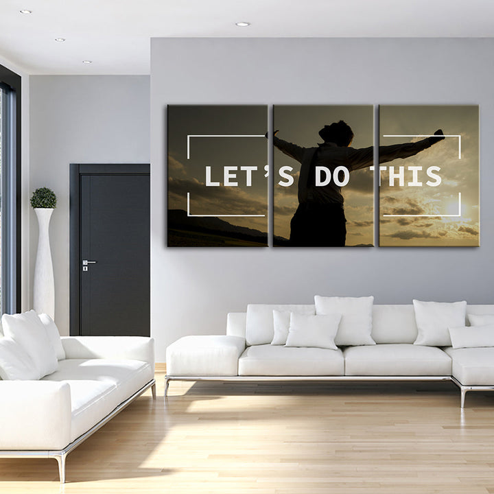 Lass es uns tun 3 Teile - Leinwand Wandkunst Gemälde