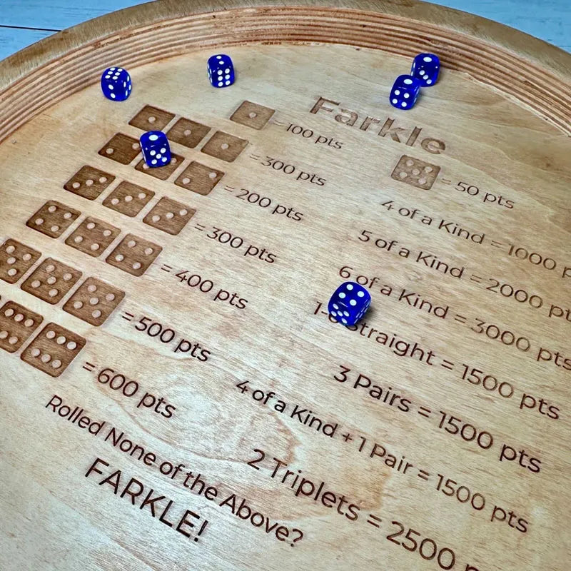Farkle Würfeltablett