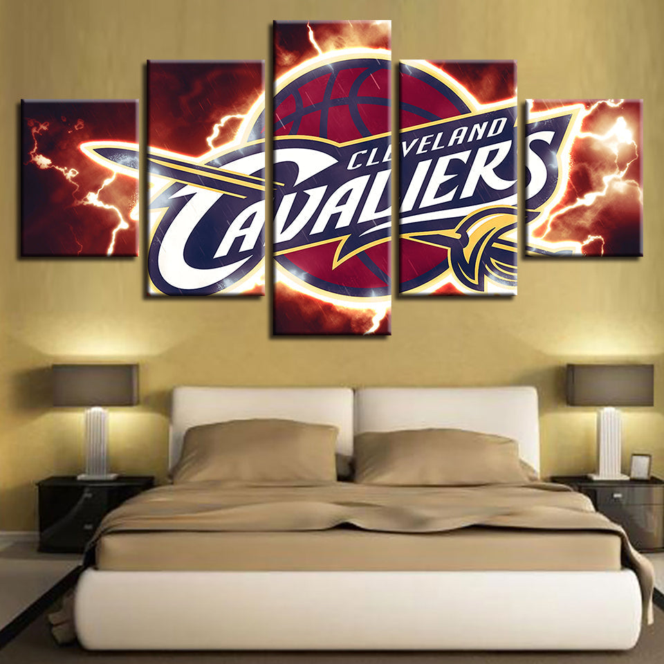 Cleveland Cavaliers 5 Teile - Leinwand Wandkunst Malerei