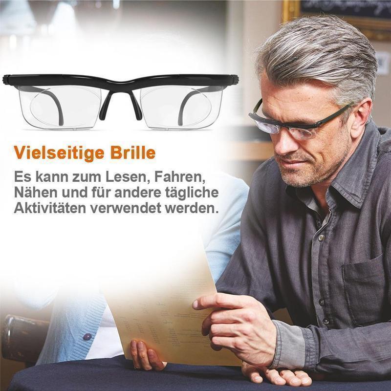 Karnz | Einstellbare Fokus-Brille | Variabler Dioptrien-Bereich (-6,0 bis +3,0) | Unisex | Dual-Lens-Technologie für Nah- & Fernsicht | Robuster Flex-Rahmen