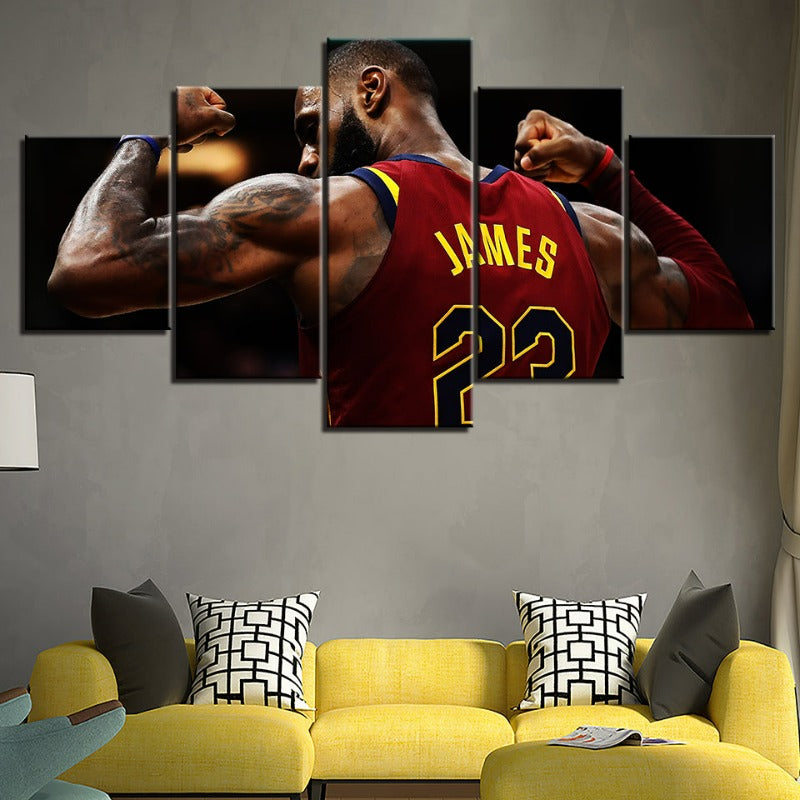 22 James - 5-teiliges Leinwand Wandbild | Karnz