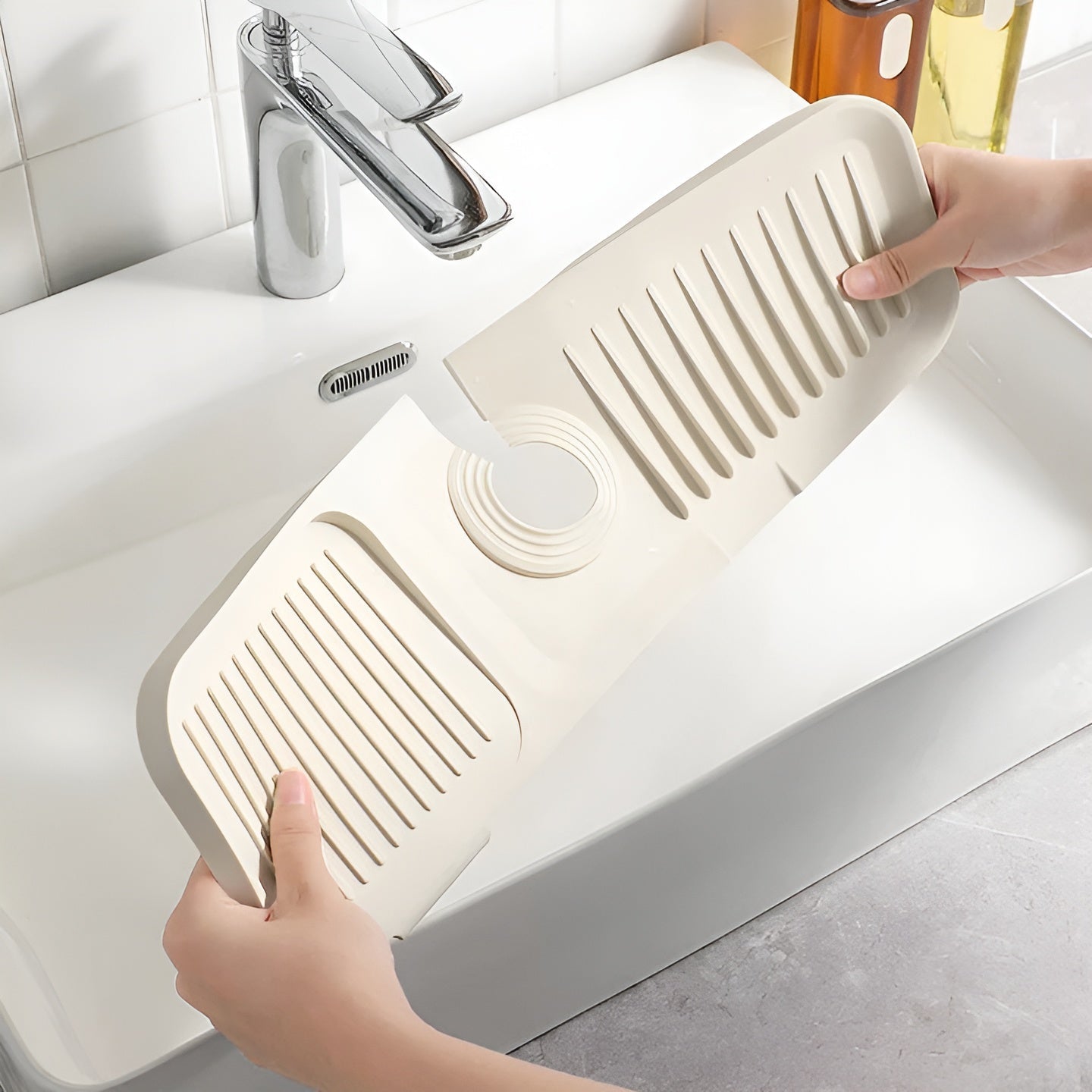 Silikon-Spritzschutz für Wasserhähne – Praktische Tropfmatte | Ideal für Küche und Bad
