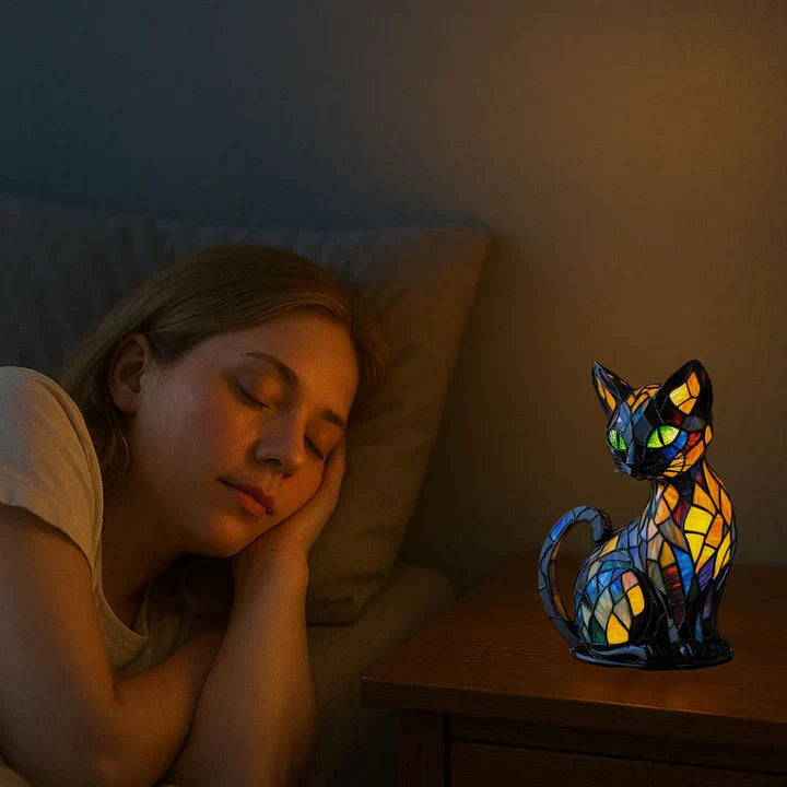 Lumikat Handgemachte Leuchtende Katzenlampe – Ambientebeleuchtung und Geschenk | Karnz