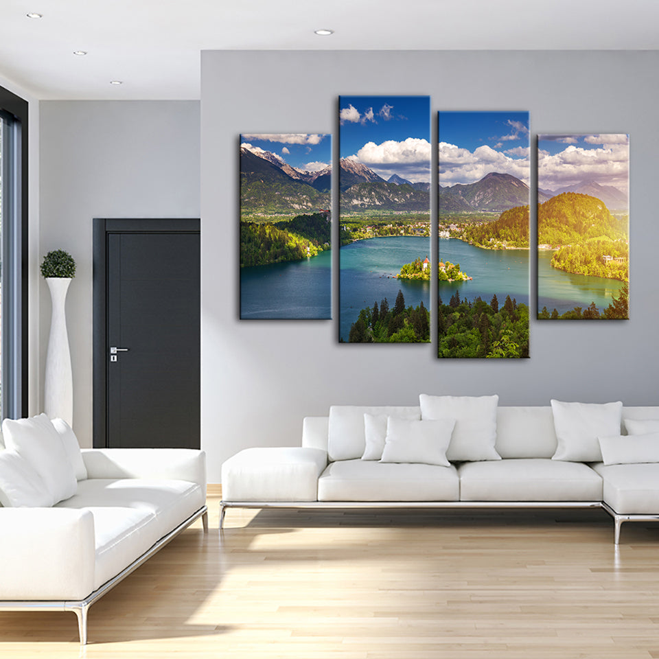Peace Of The Land 4 Stück - Leinwand Wandkunst Malerei