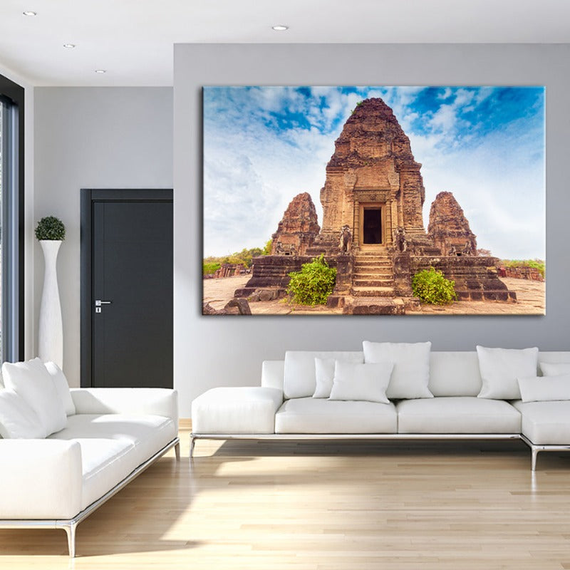 Antiker Tempel - Leinwand Wandkunst Gemälde