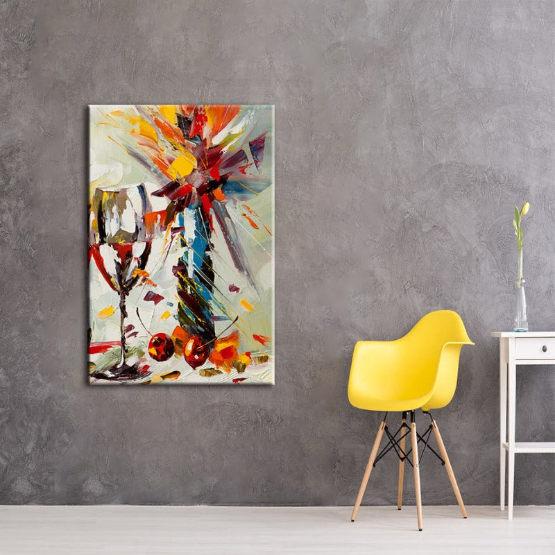 Abstrakte Sommer - Leinwand Wandkunst Gemälde