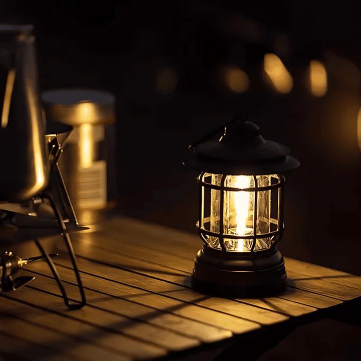Retro-Style Smart Tragbare Lampe für Innen- & Außenbereich Charm