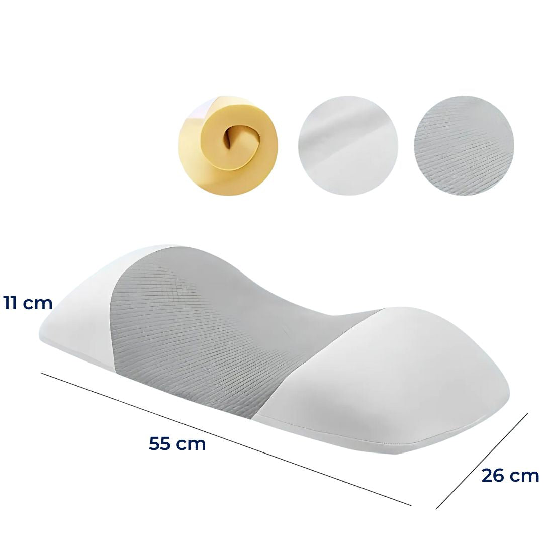 SpineEase | Memory-Schaum Lendenwirbelstützkissen – Linderung von Rückenschmerzen – Atmungsaktive Hülle – Ergonomische Schlafhilfe Karnz