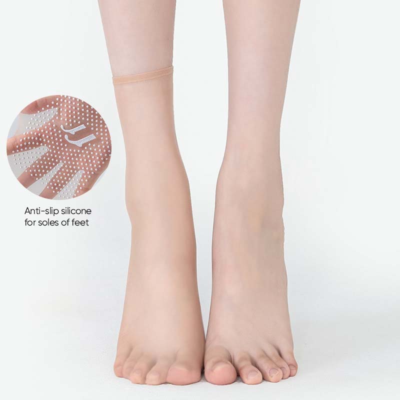 Frühling Sommer Unsichtbare Rutschfeste Kristall Seiden Socken | Karnz