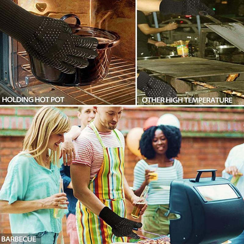 Bequee professionelle Grillhandschuhe hitzebeständige Handschuhe - 1 Paar | Karnz