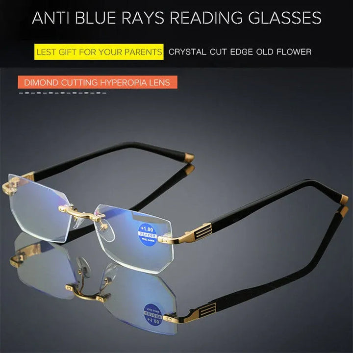 Karnz | Progressive Lesebrille mit hoher Härte und Anti-Blaulichtfilter für die Ferne und die Nähe