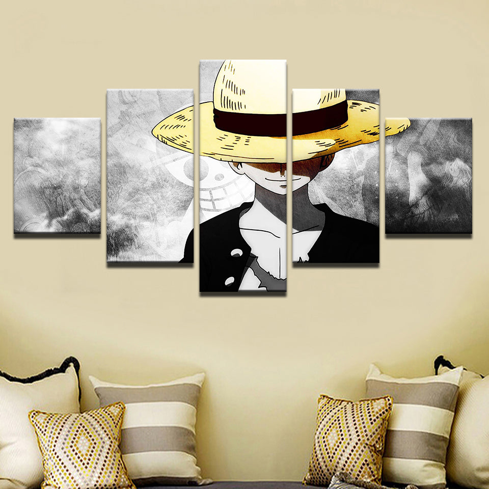 Boy In The Yellow Hat 5 Piece - Canvas Wandkunst Malerei