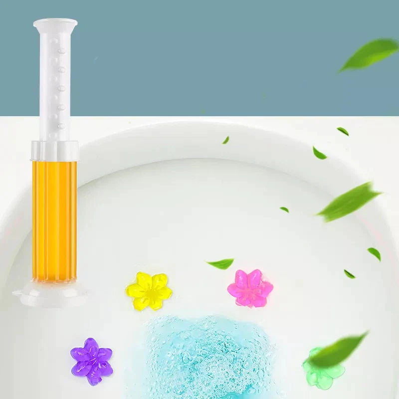 Toilettengelhänger Reiniger Gel Blumenstempel Karnz