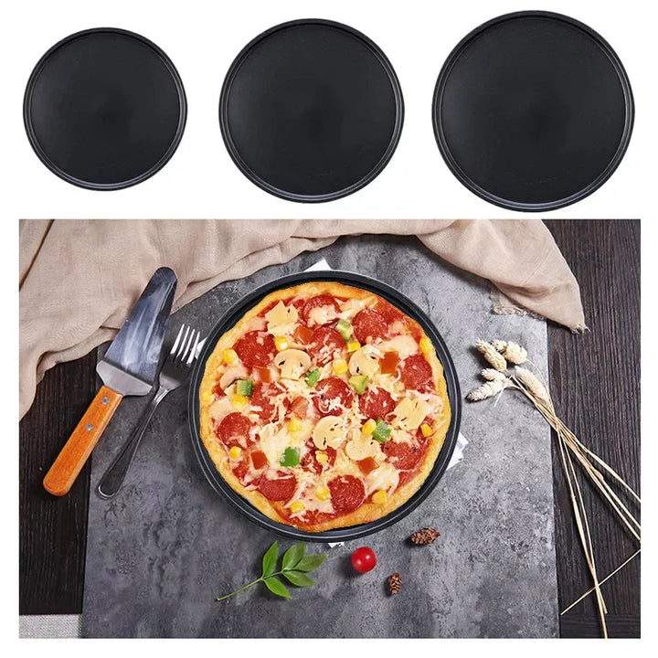 Set aus 3 Pizzablechen Antihaft Karnz