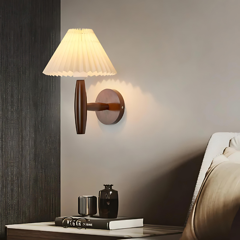 Skandinavische moderne Holz-Wandlampe