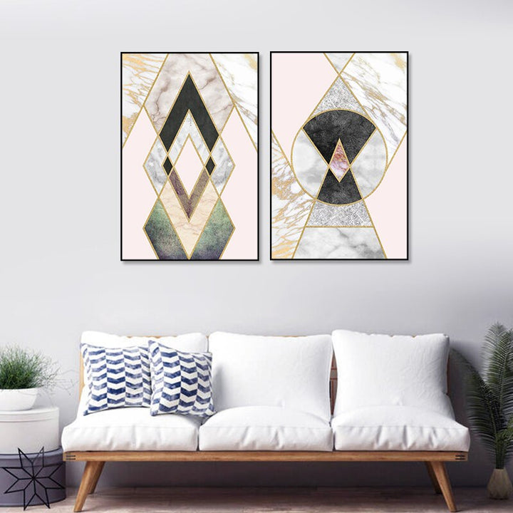 POP Pink Marble - Leinwand Wandkunst Gemälde