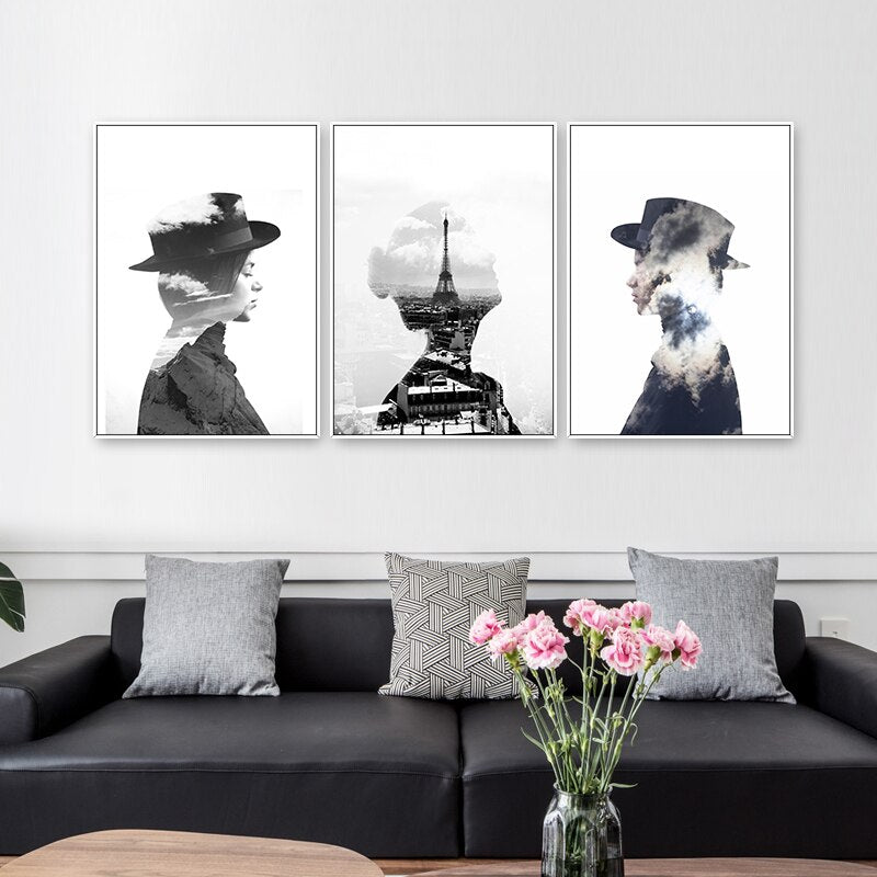 Paris In Dream - Leinwand Wandkunst Malerei