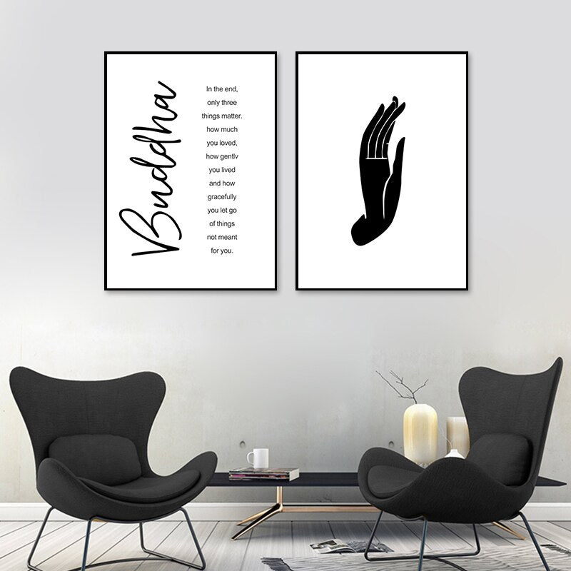 Buddha Mudra Handgesture - Leinwand Wandkunst Gemälde