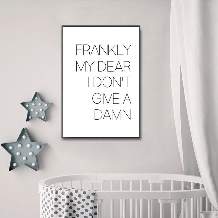 Don't Give A Damn - Leinwand Wandkunst Malerei