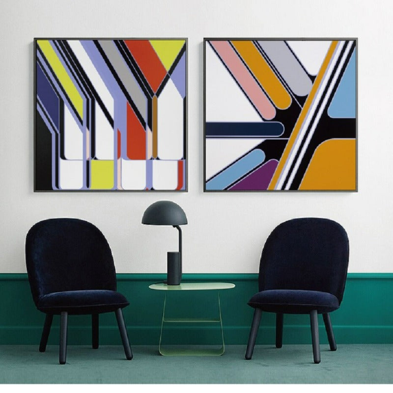 Bunt Europa - Leinwand Wandkunst Malerei