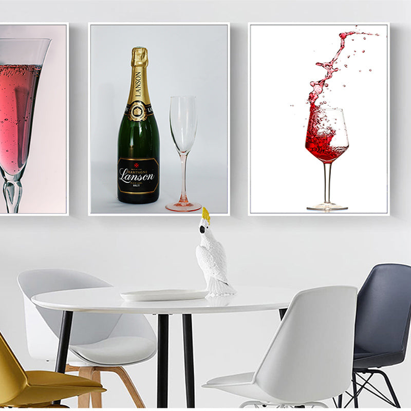Aber zuerst Wein Rotwein - Leinwand Wandkunst Malerei