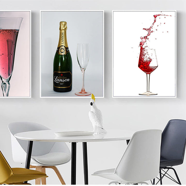 Aber zuerst Wein Rotwein - Leinwand Wandkunst Malerei