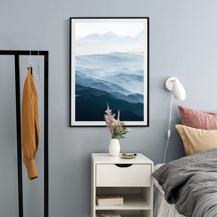 Moderne nordische Berglandschaft – Leinwandbild