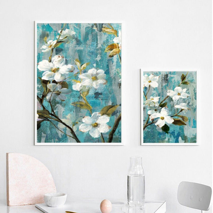 Apple White Flower Bilder - Leinwand Wandkunst Malerei