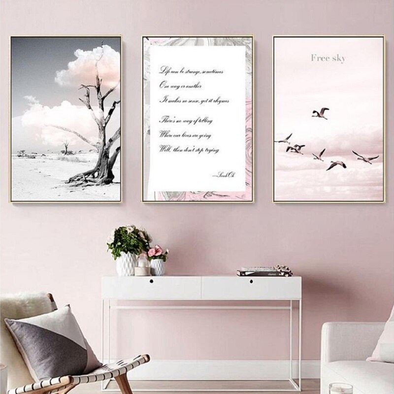Pink Seascape Bus Heilendes Mädchen - Leinwand Wandkunst Gemälde