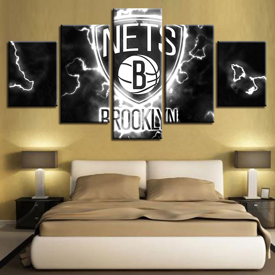 Voltaic Brooklyn Nets 5-teiliges Leinwandbild