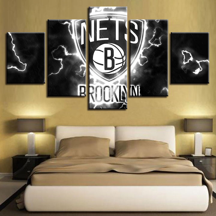 Voltaic Brooklyn Nets 5-teiliges Leinwandbild