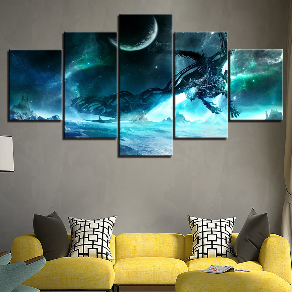 Nachtgalaxie-Kreatur - Leinwandbild