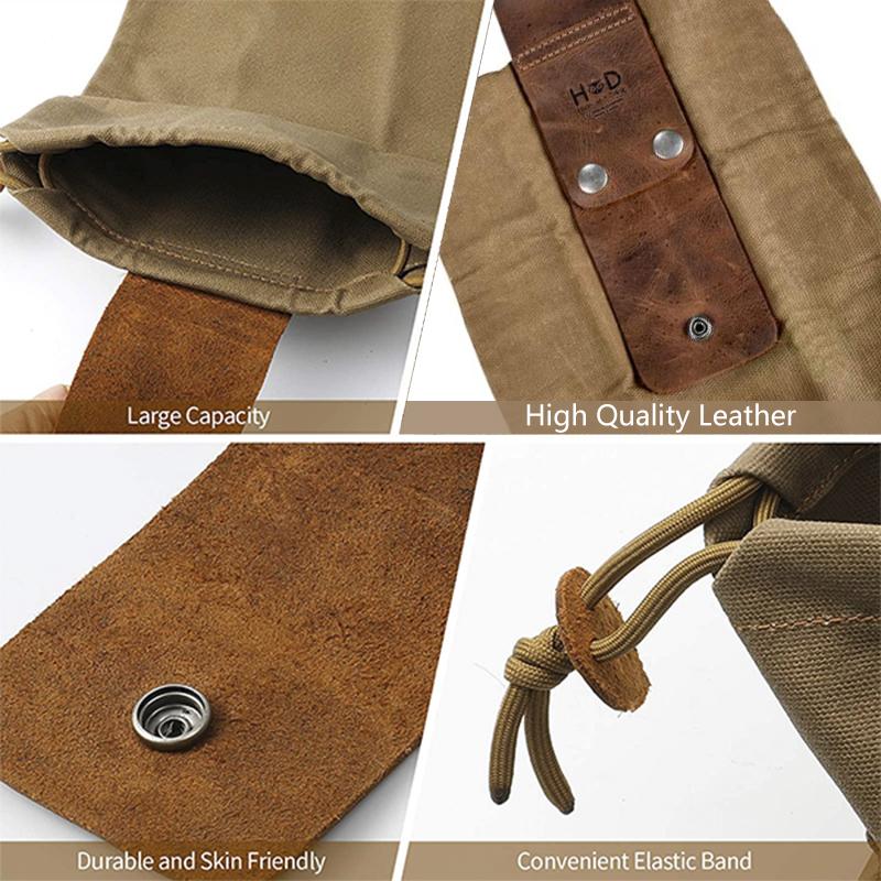 Dimoohome™ Leder- und Segeltuch-Buschcraft-Tasche | Karnz