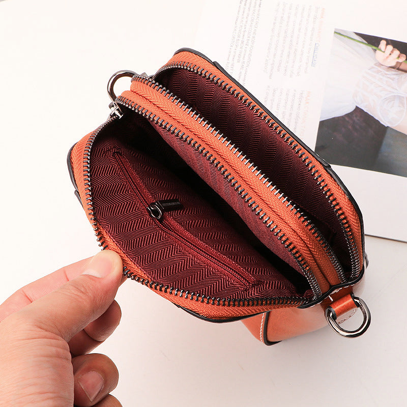 Handytasche aus weichem Leder für Damen