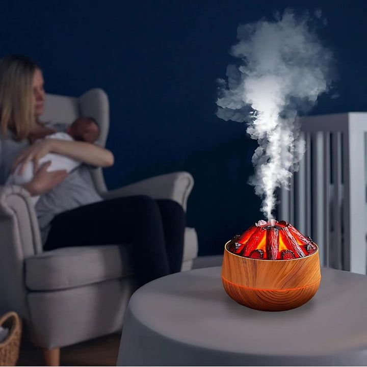 FlameMist | Ätherischer Öldiffusor – LED-Flamme – Zwei Nebelmodi – Silent USB-Design – Entspannungsgefäß für Zuhause