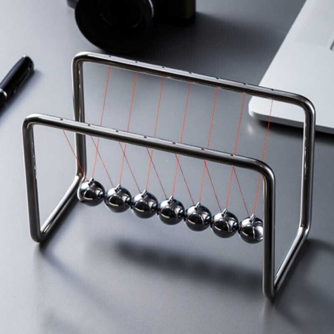 Karnz | Silbernes Newton Pendel Balance Kugeln Schreibtisch Spielzeug