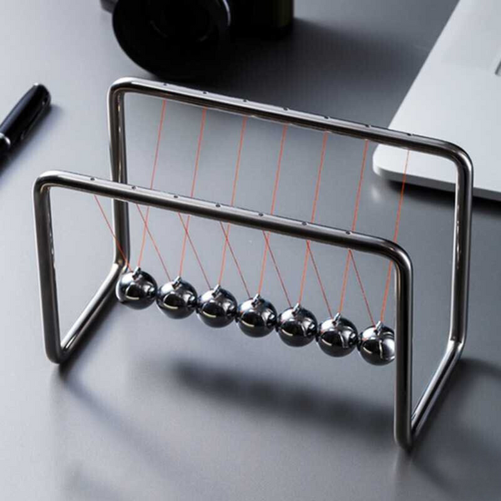 Karnz | Silbernes Newton Pendel Balance Kugeln Schreibtisch Spielzeug