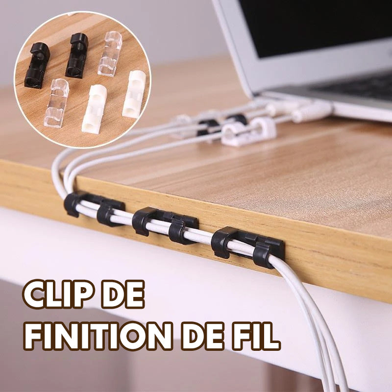 Selbstklebende Draht-/Kabelclips aus Kunststoff | Karnz