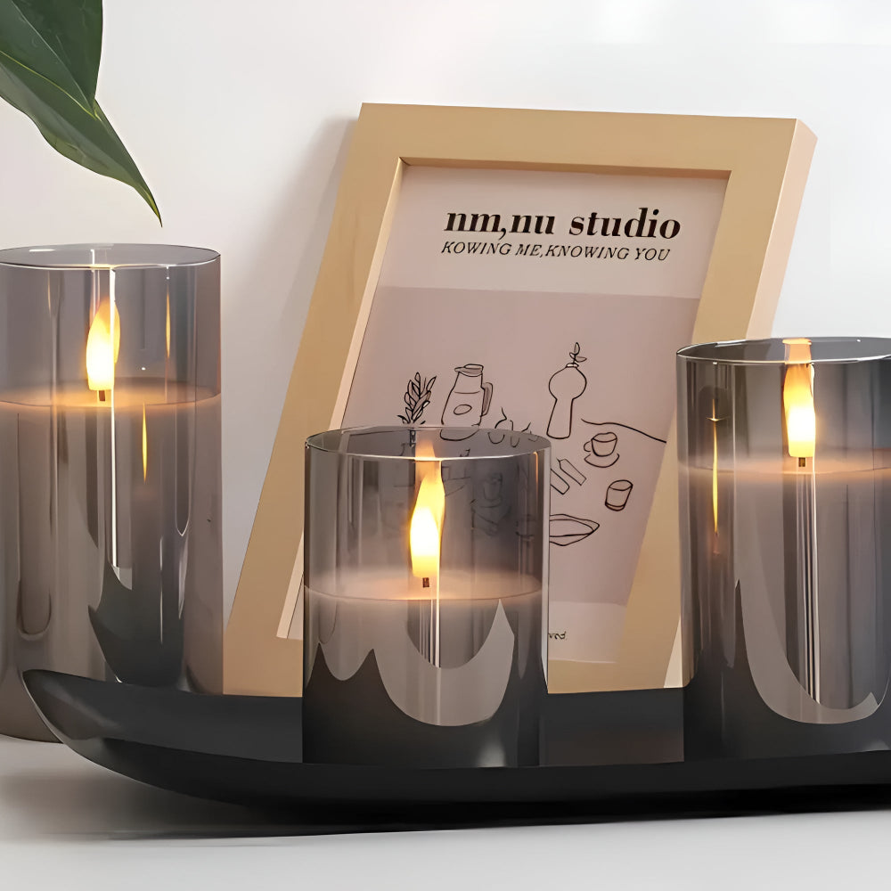 3D Flacker Flameless Kerzen Set | Karnz