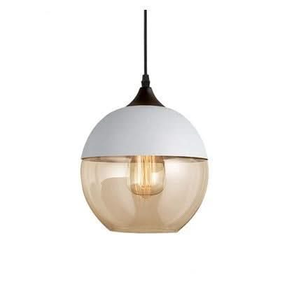 Handgeblasene Pendelleuchte aus Glas und Holz, verstellbar