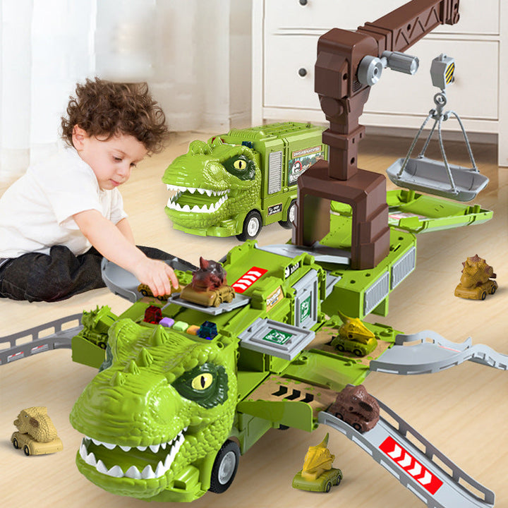 Neues Dinosaurier Transformations Ingenieur Lkw Schienen Spielzeugset Karnz
