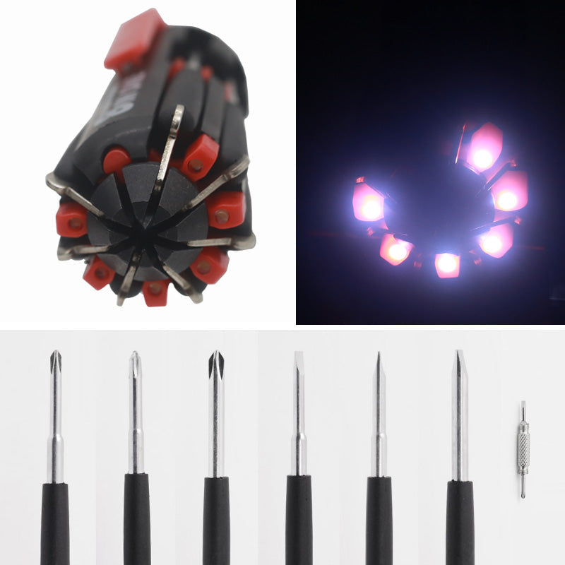 8-in-1-Schraubendreher mit LED-Taschenlampe | Karnz